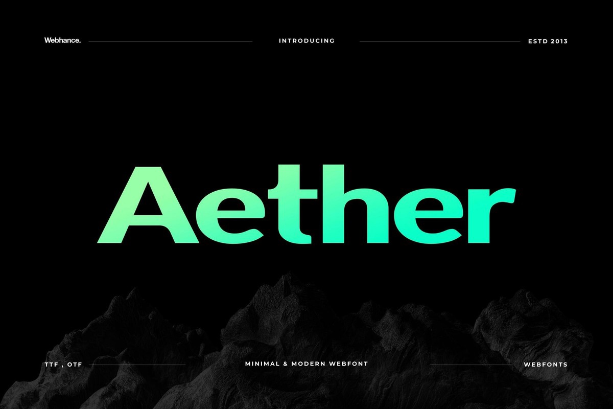 Schriftart Aether Sans