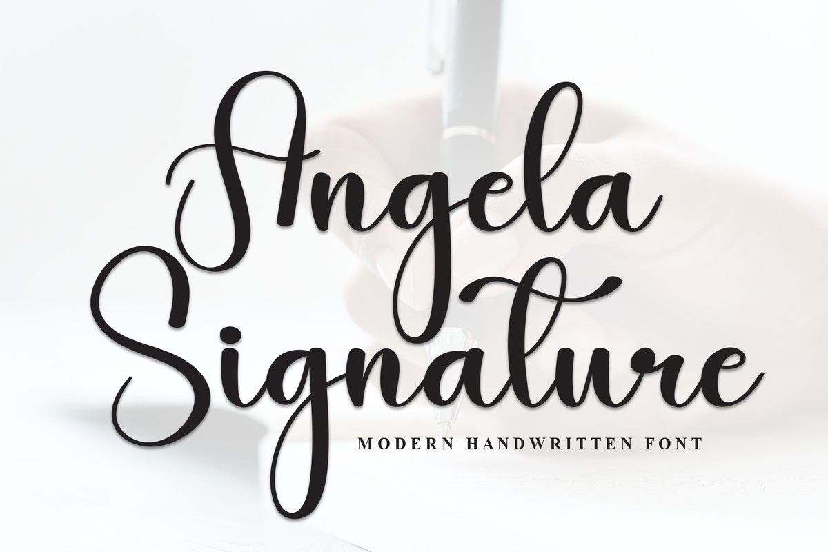 Schriftart Angela Signature