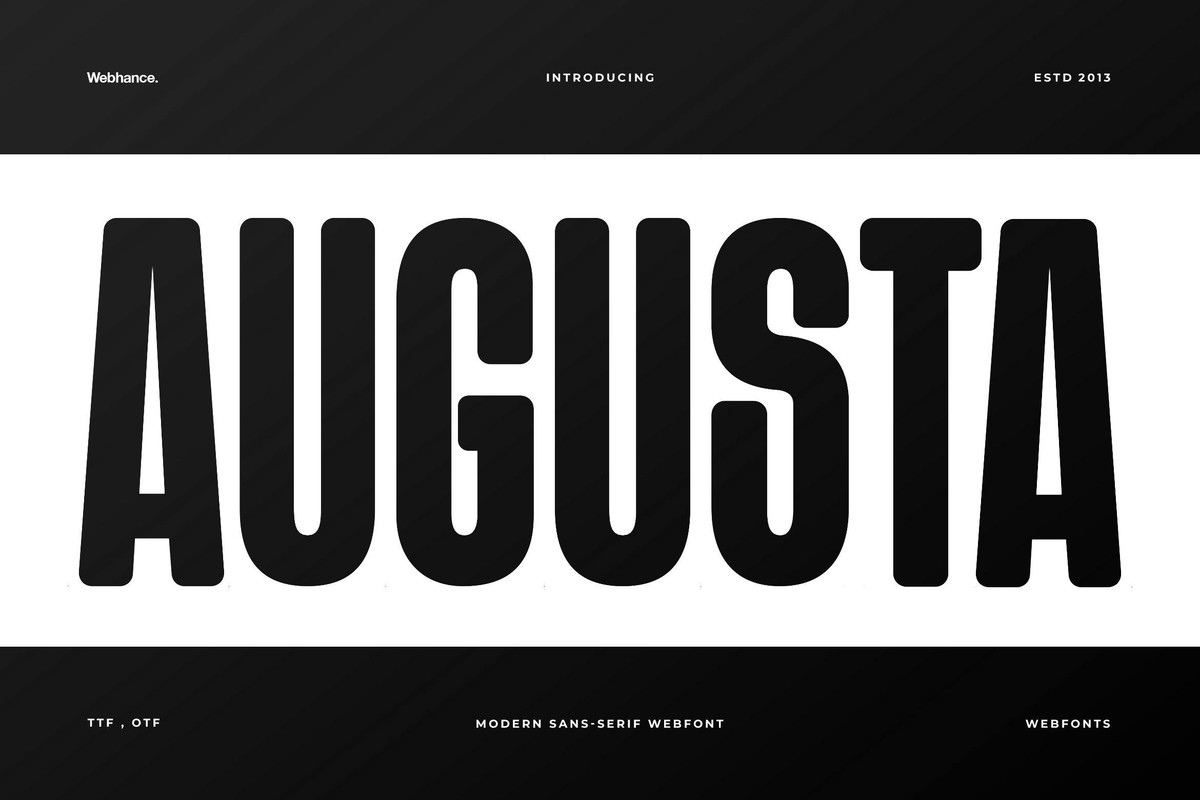 Schriftart Augusta