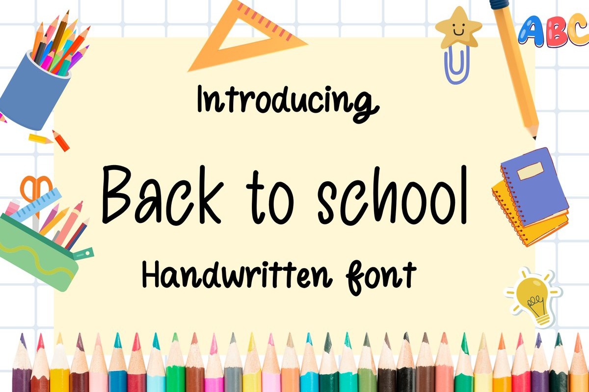 Schriftart Back to School 2