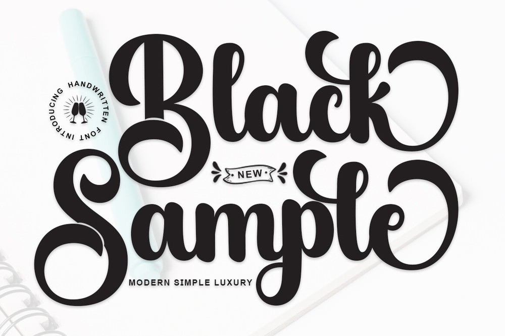 Schriftart Black Sample