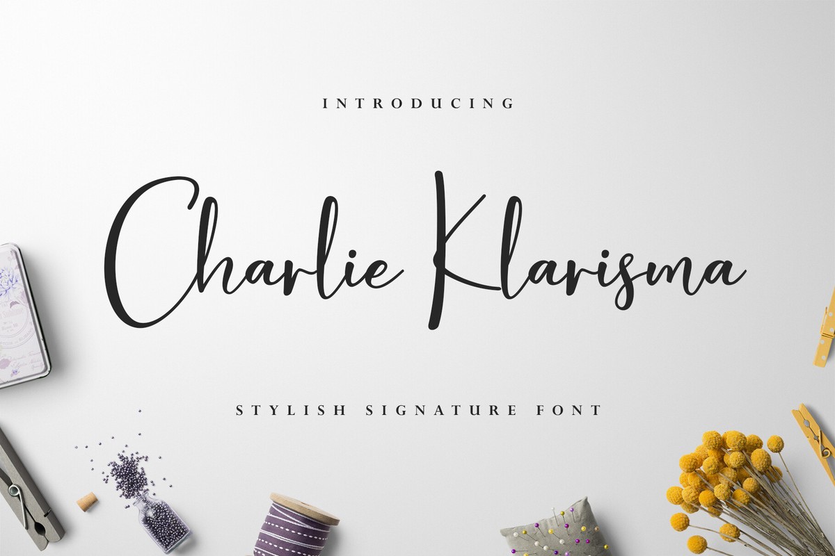 Schriftart Charlie Klarisma Signature