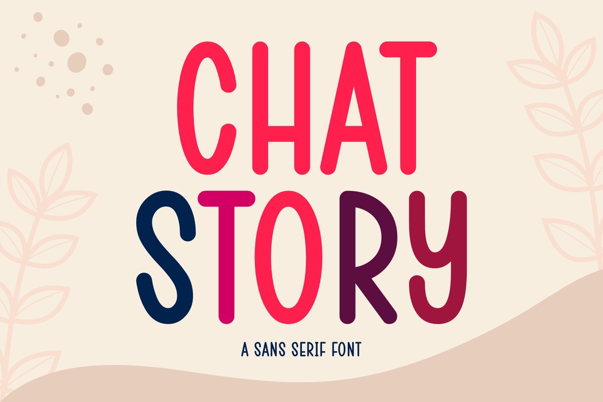 Schriftart Chat Story