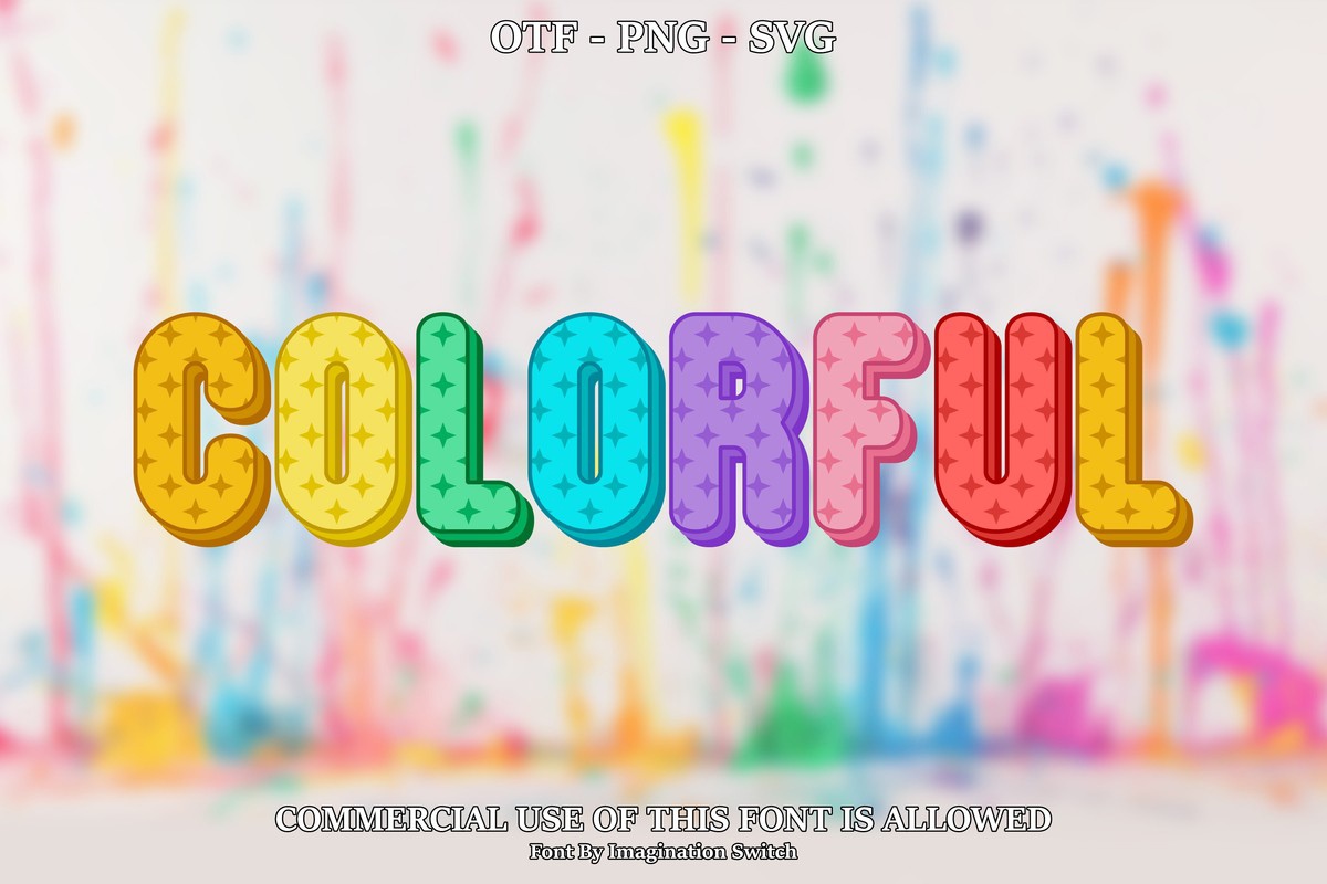 Schriftart Colorful