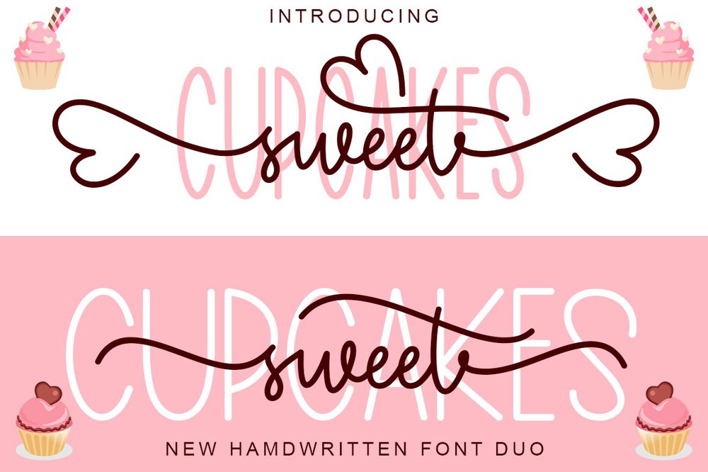 Schriftart Cupcakes Sweet Duo