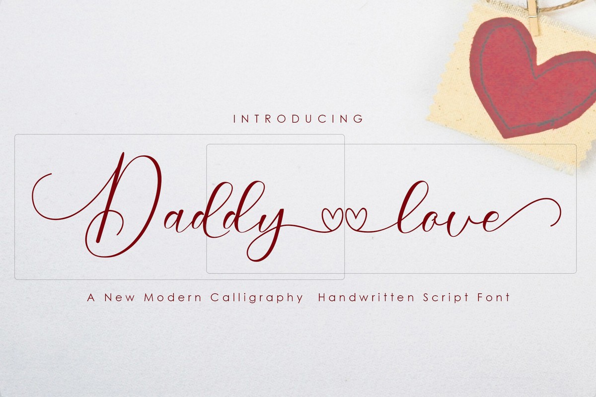 Schriftart Daddy Love