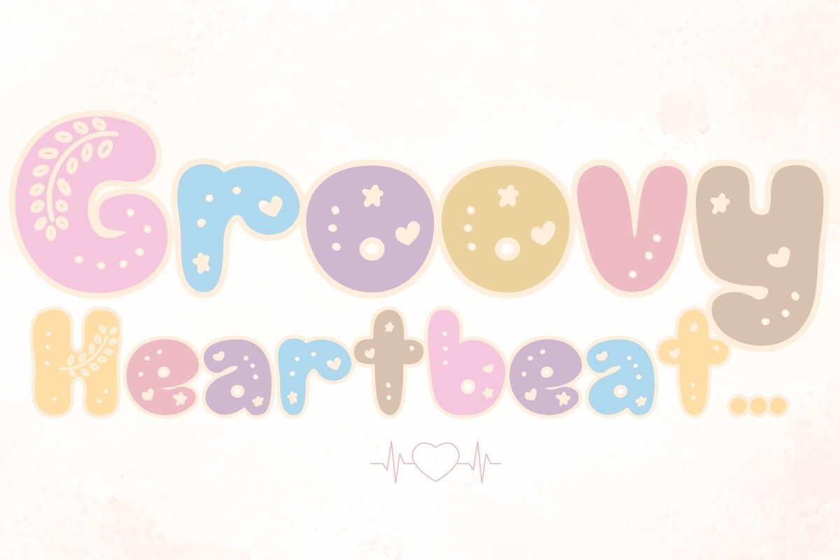 Schriftart Groovy Heartbeat