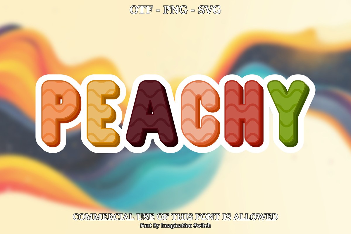 Schriftart Peachy