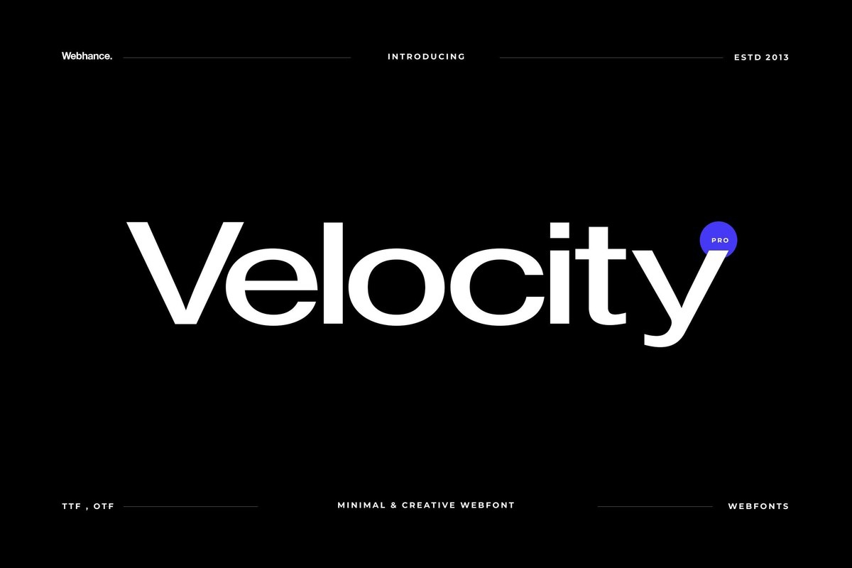 Schriftart Velocity