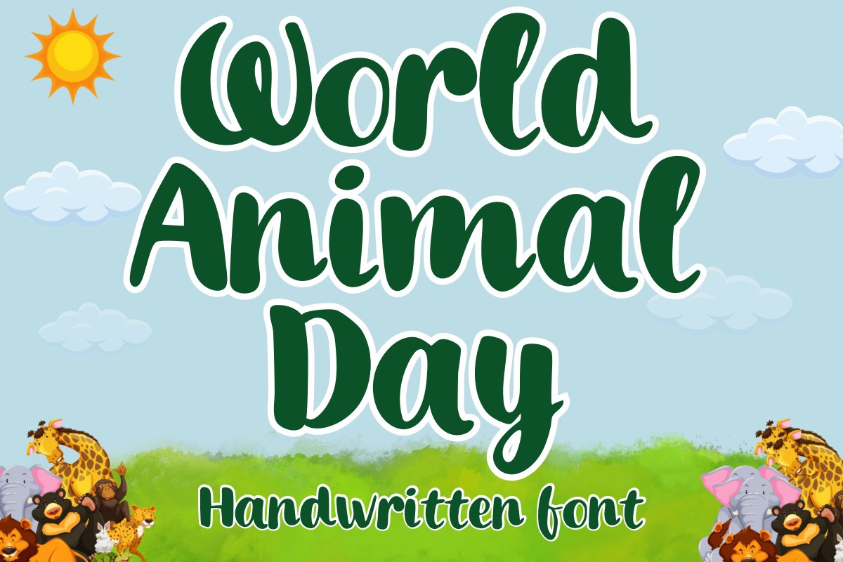 Schriftart World Animal Day