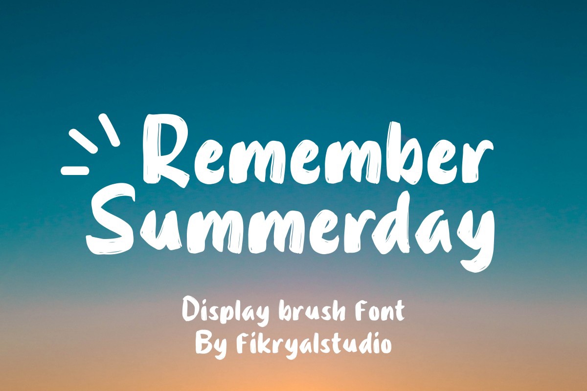 Schriftart Remember Summerday