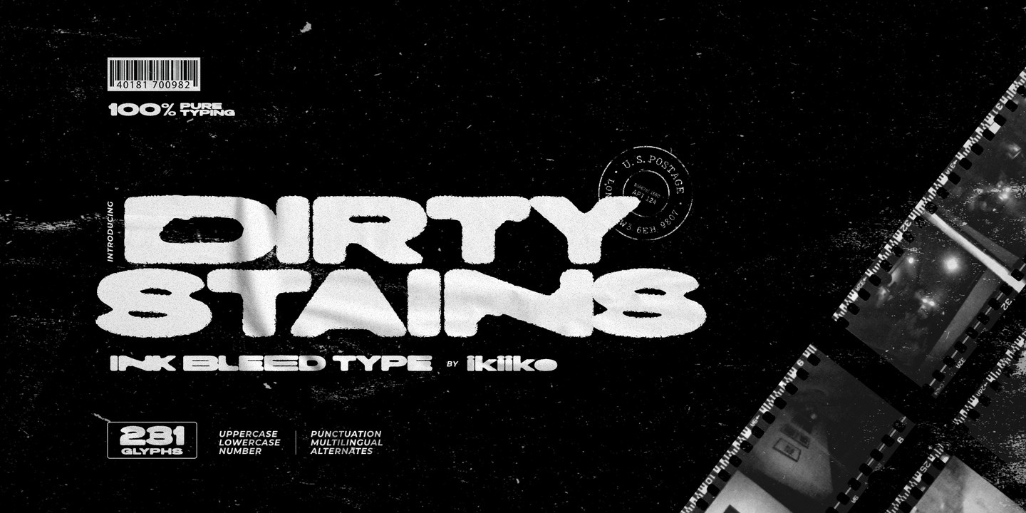 Schriftart Dirty Stains