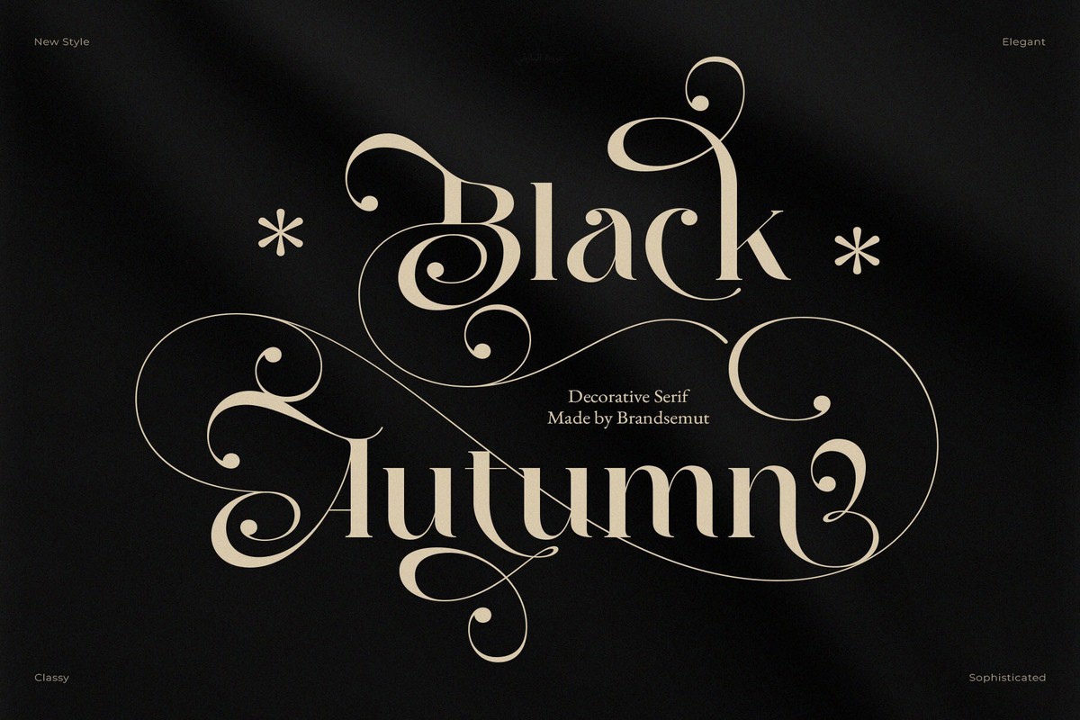 Schriftart Black Autumn