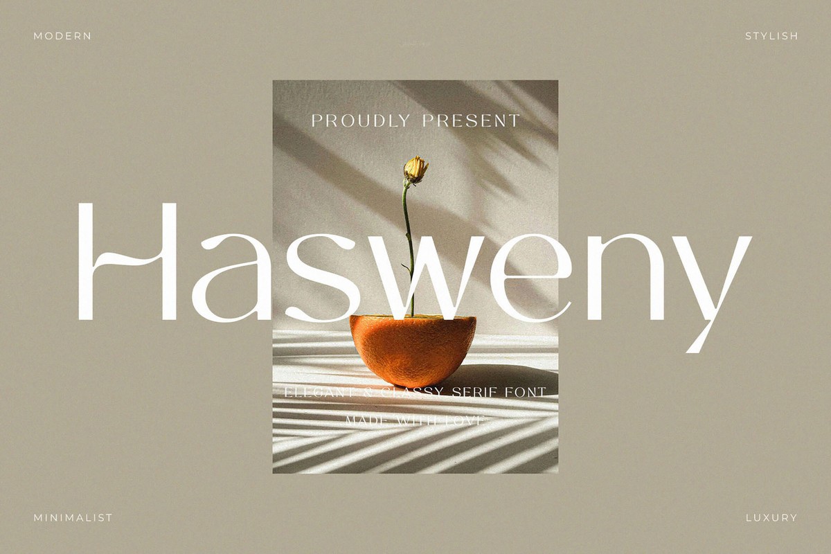 Schriftart Hasweny