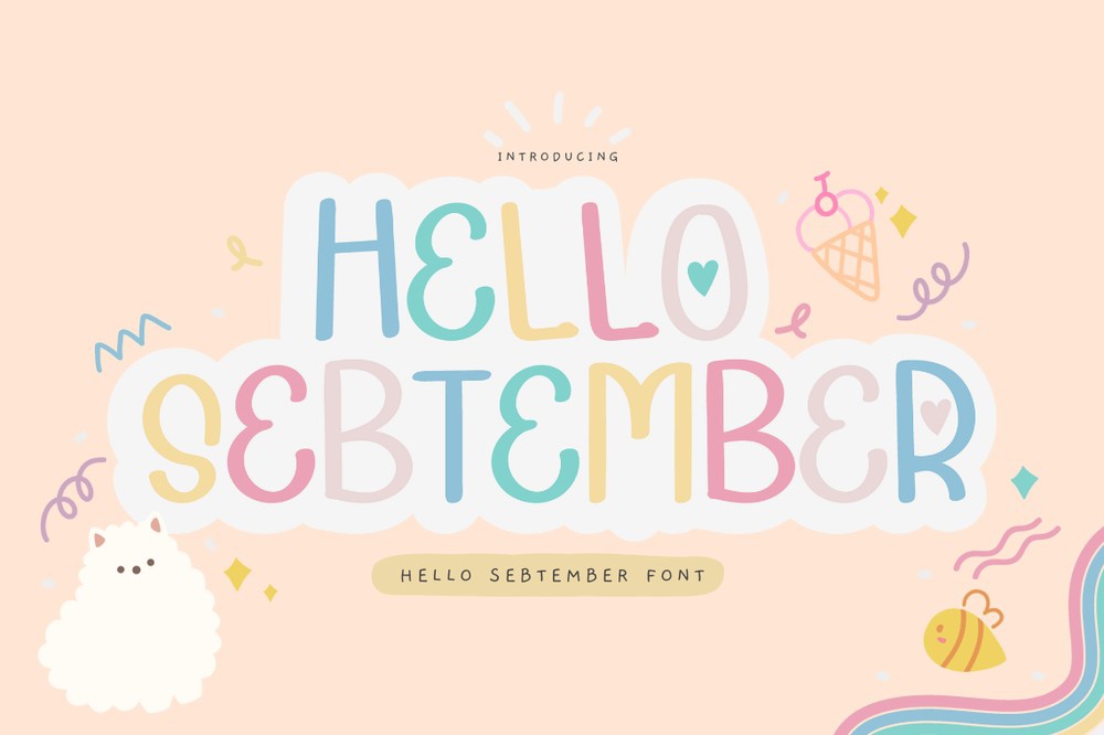 Schriftart Hello September