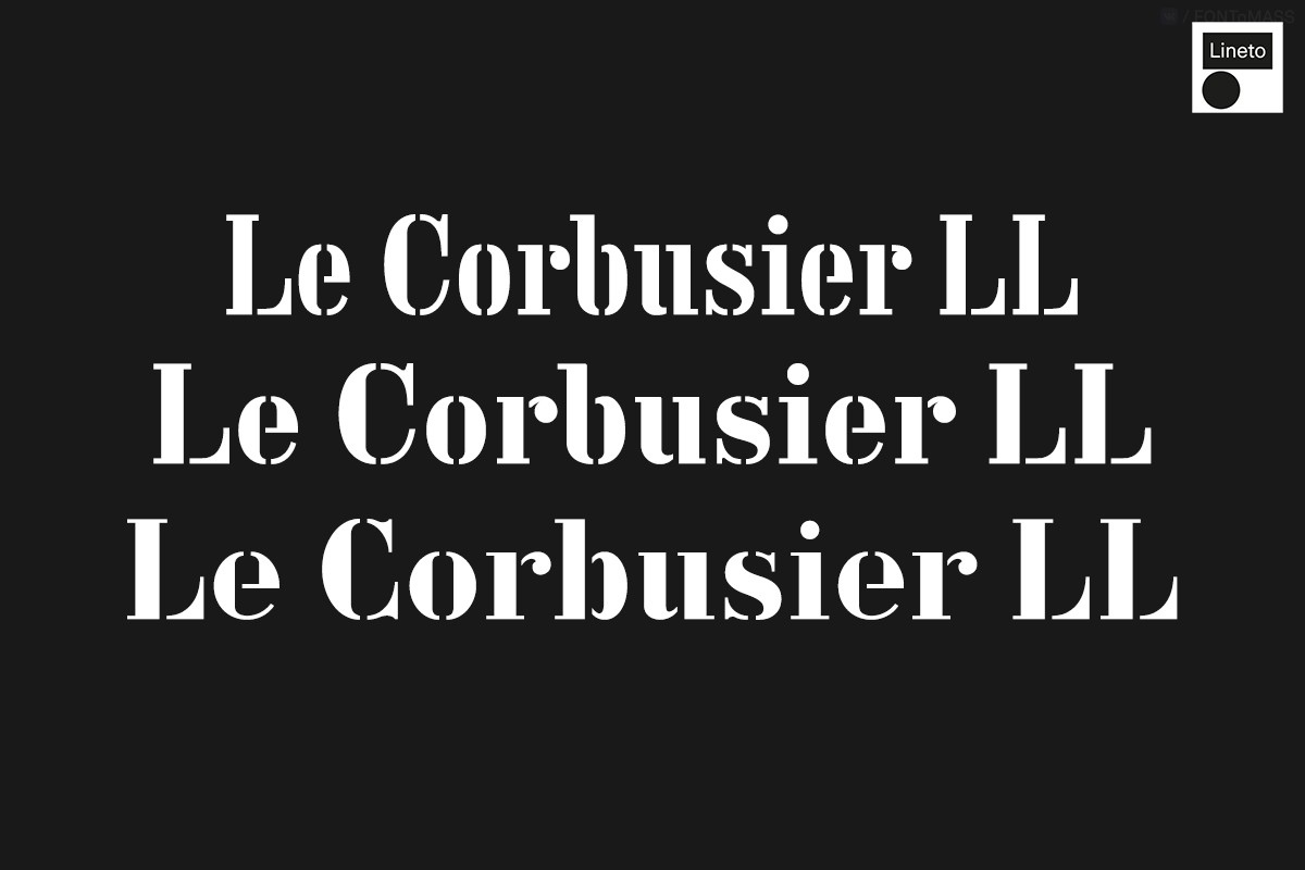 Schriftart Le Corbusier LL