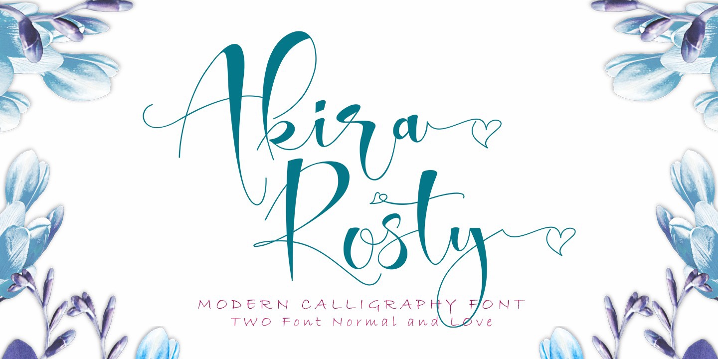 Schriftart Akira Rosty