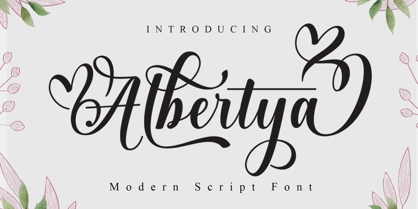 Schriftart Albertya