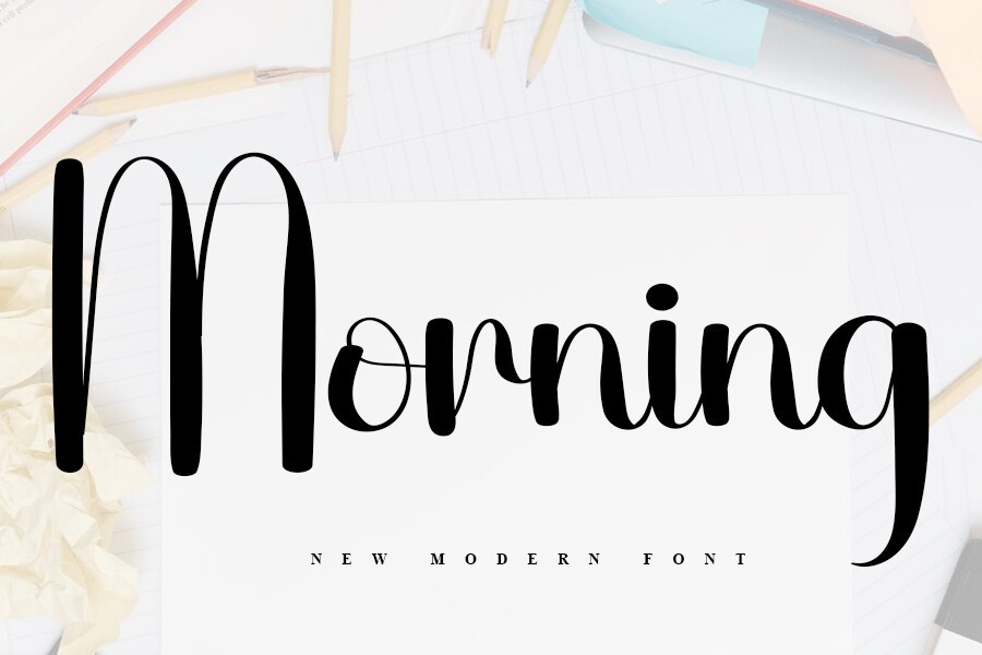 Schriftart Morning