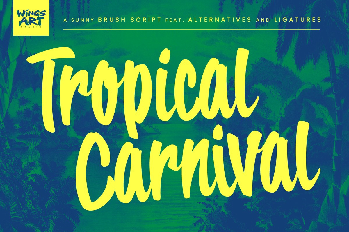 Schriftart Tropical Carnival