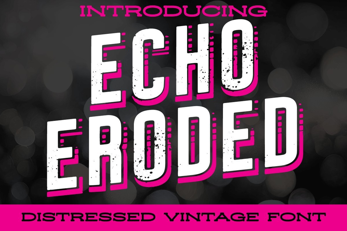 Schriftart Echo Eroded