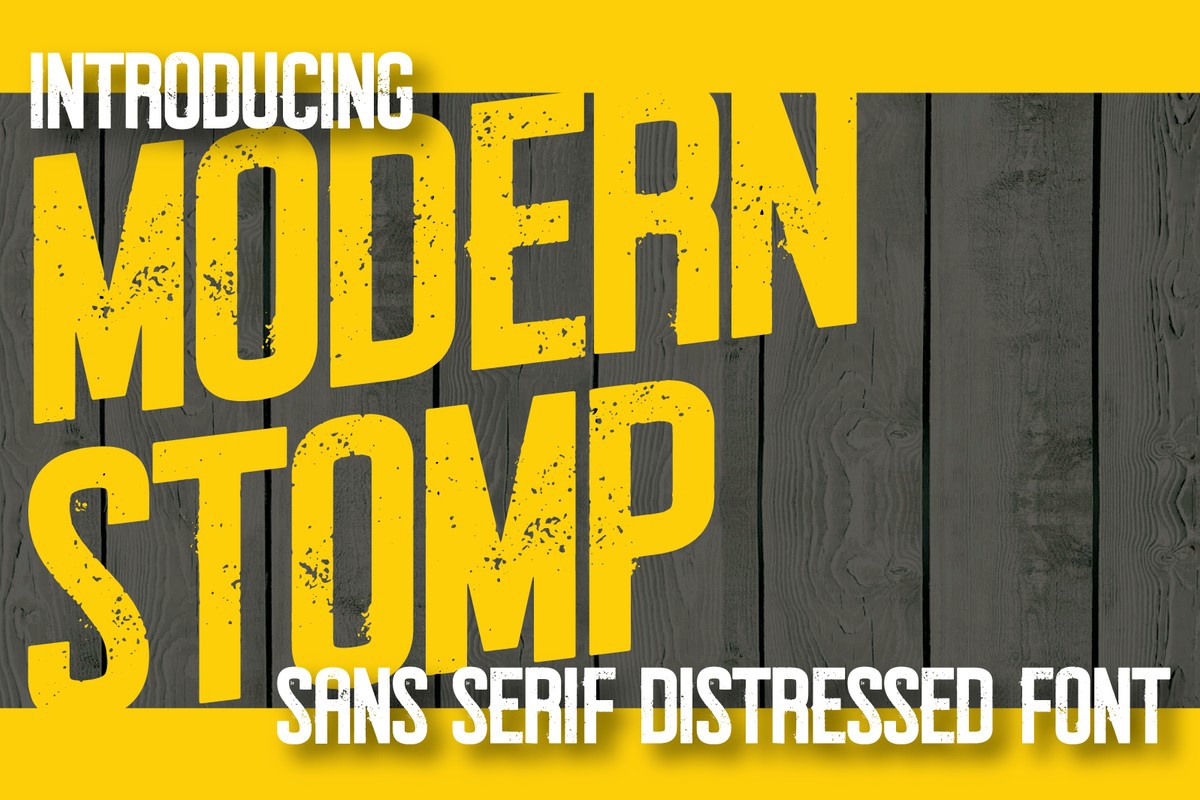 Schriftart Modern Stomp