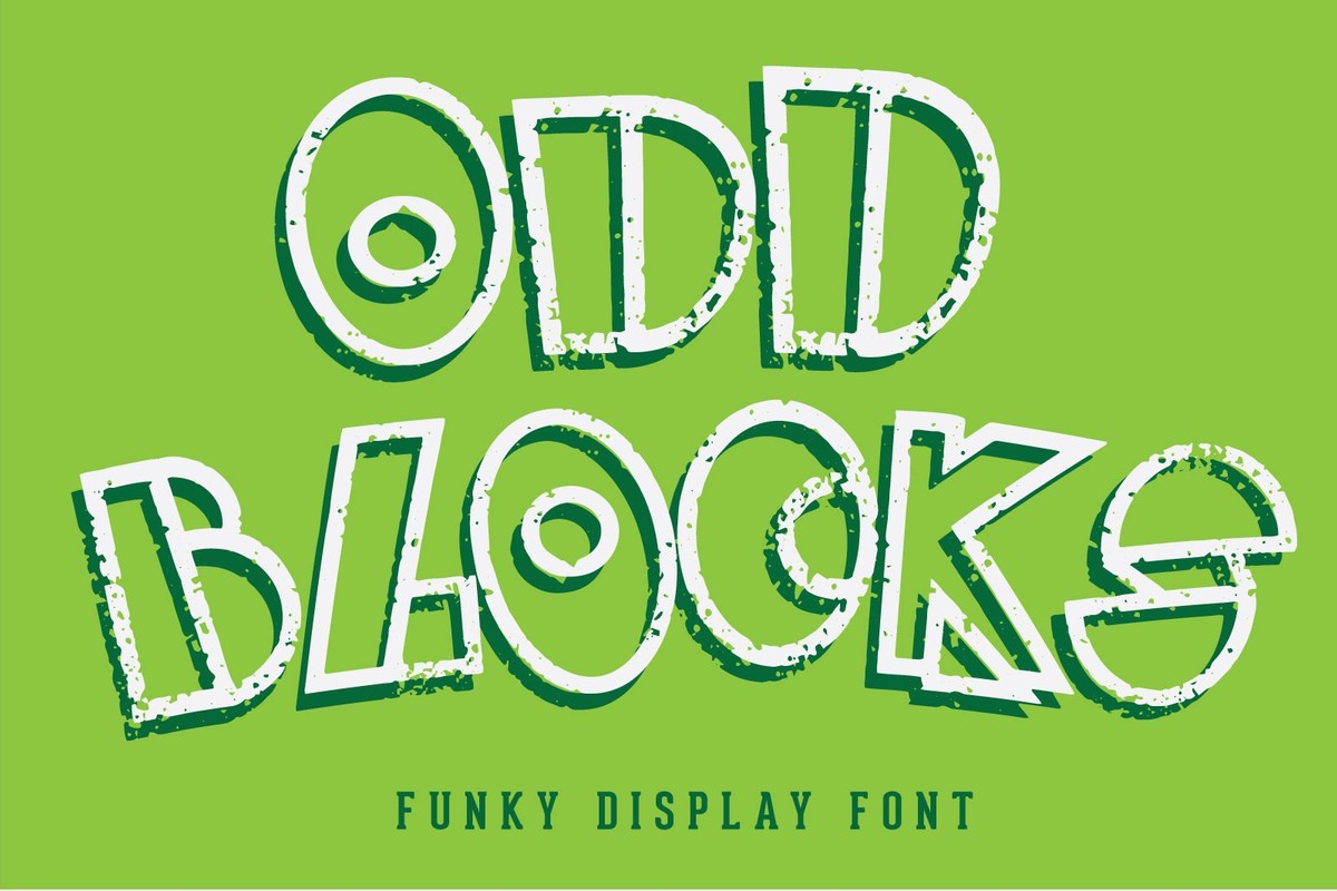 Schriftart Odd Blocks