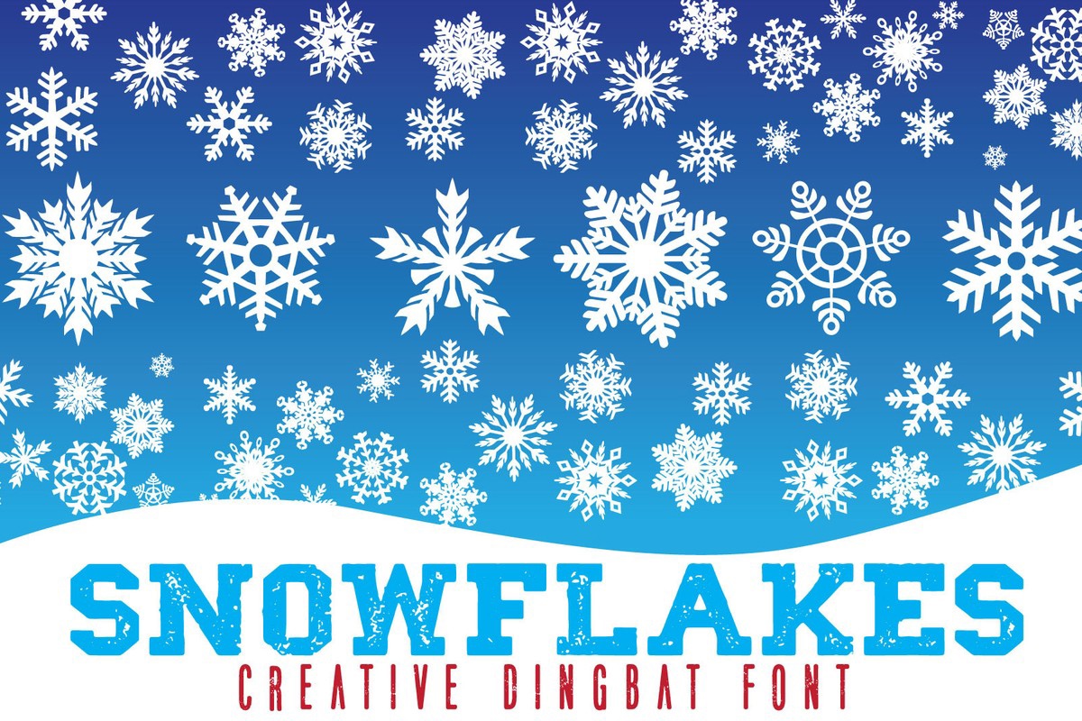 Schriftart Snowflakes