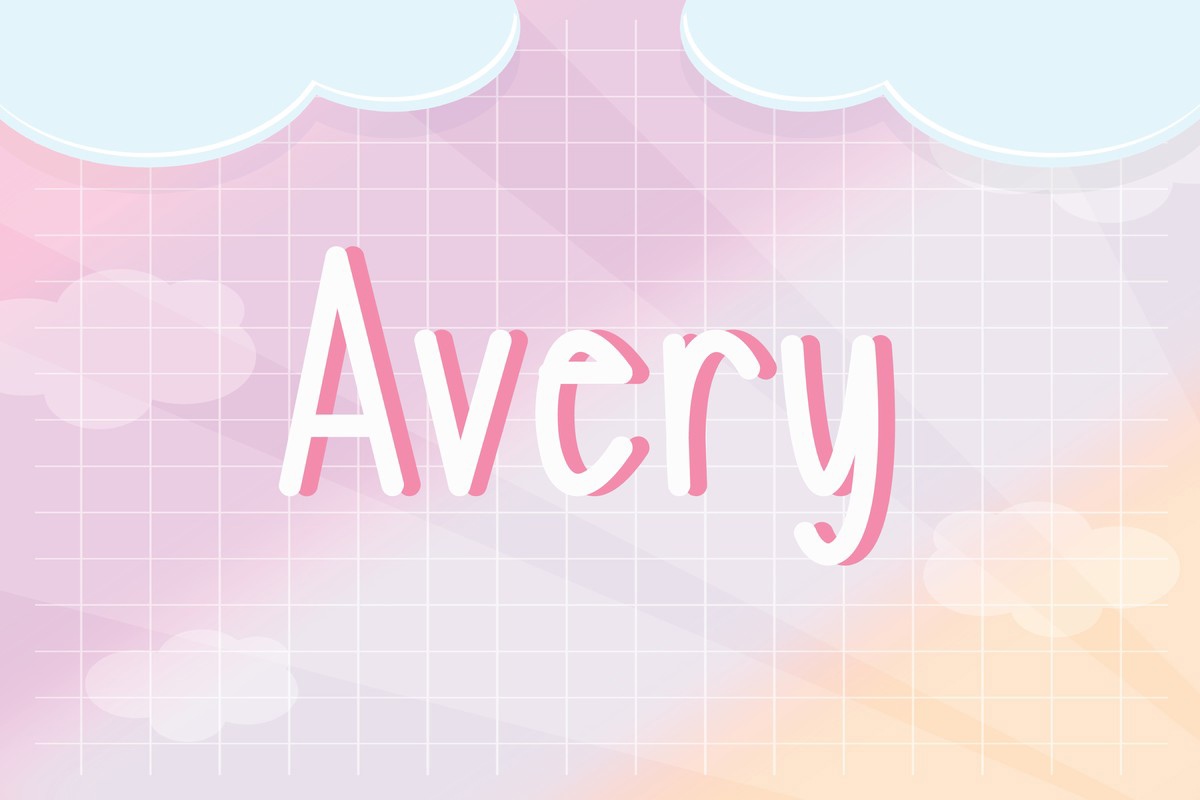 Schriftart Avery