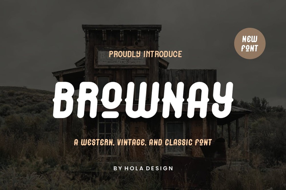 Schriftart Brownay