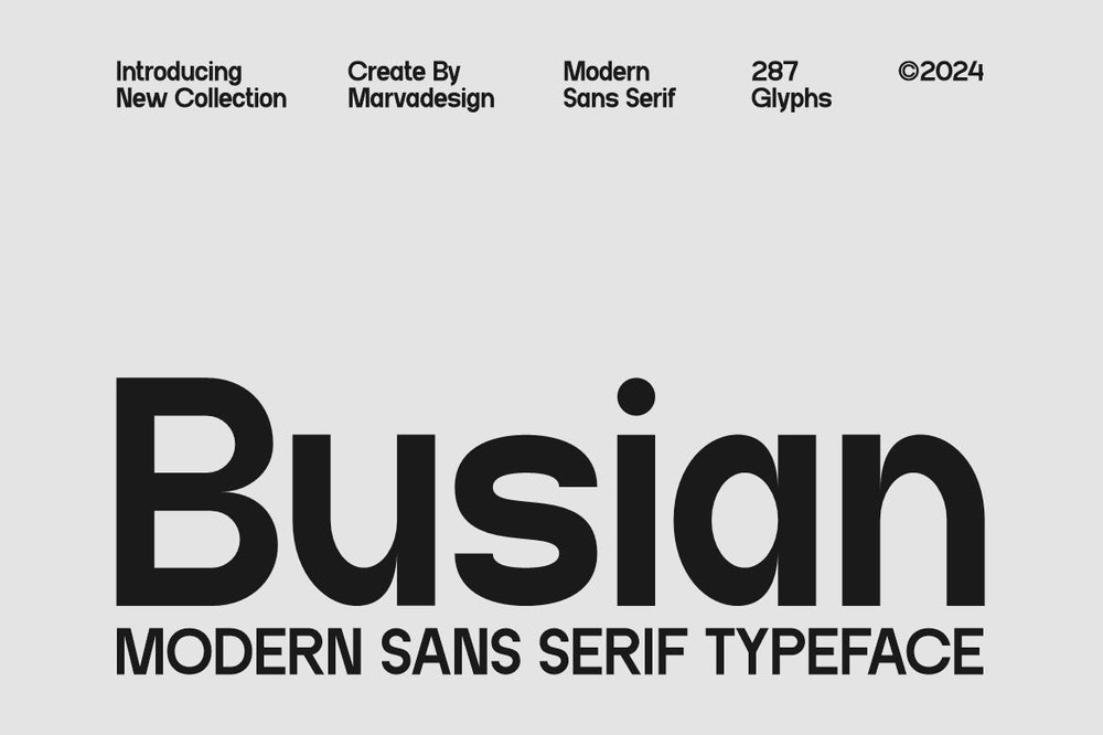 Schriftart Busian