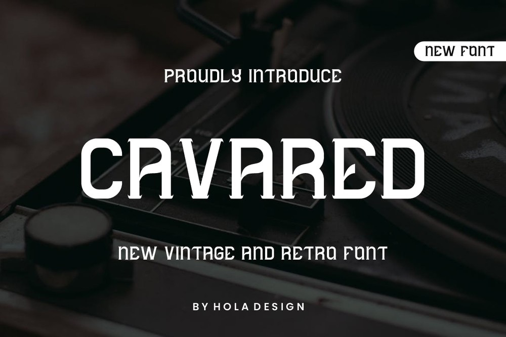 Schriftart Cavared