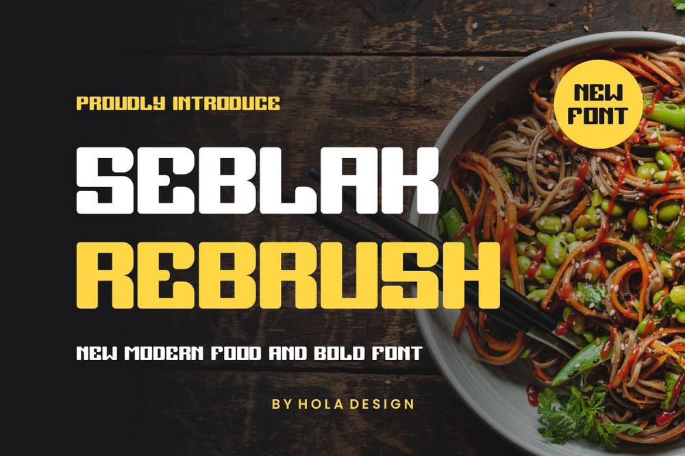 Schriftart Seblak Rebrush