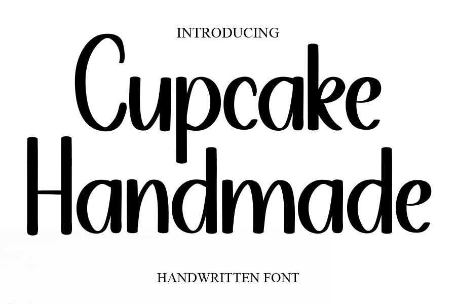 Schriftart Cupcake Handmade