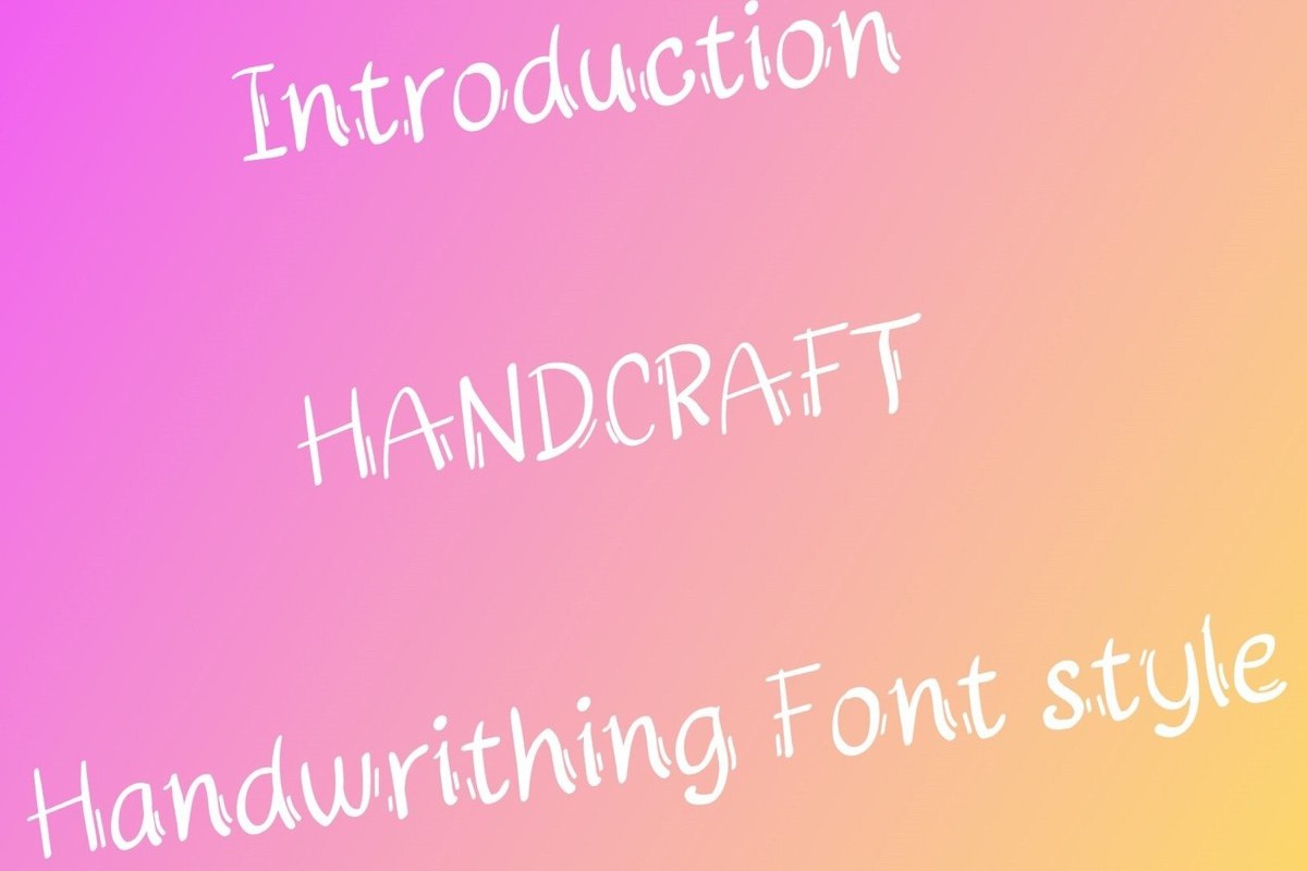 Schriftart Handcraft