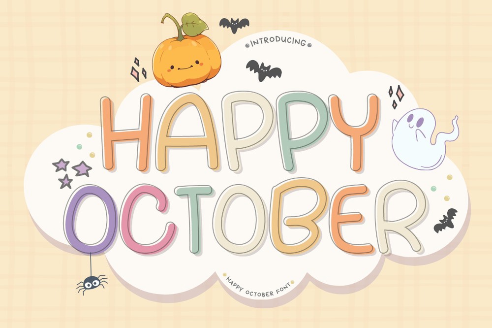 Schriftart Happy October