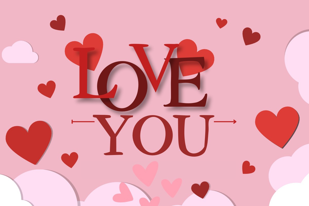 Schriftart Love You