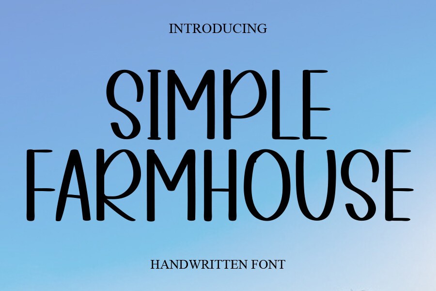 Schriftart Simple Farmhouse