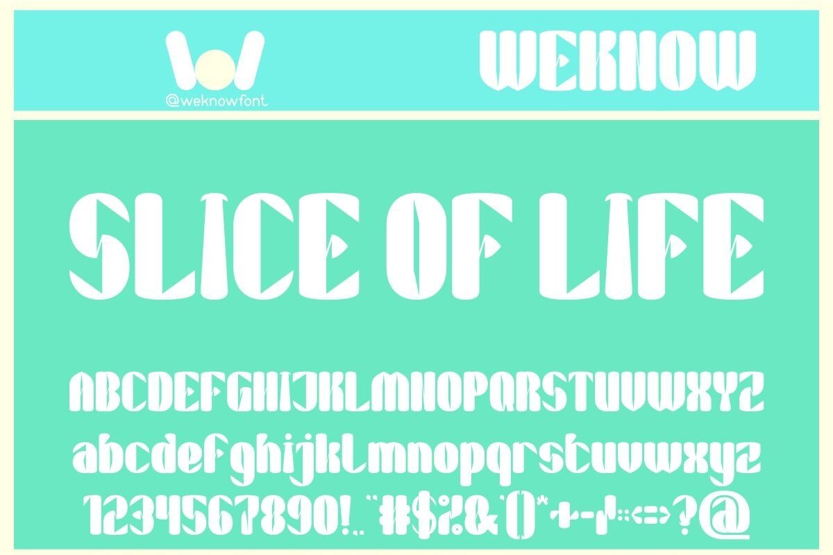 Schriftart Slice of Life