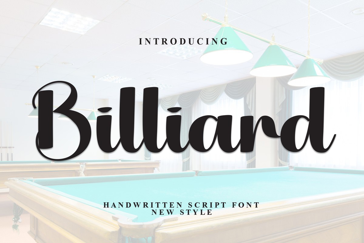 Schriftart Billiard