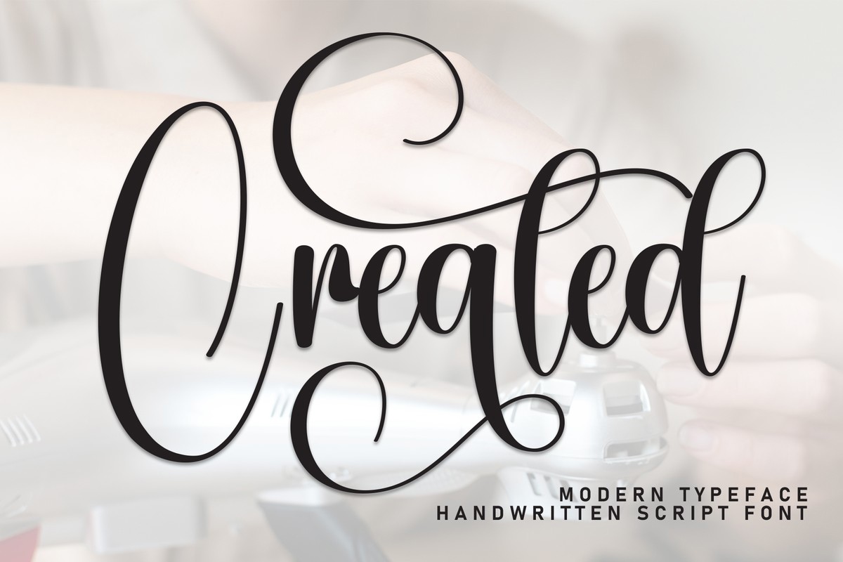 Schriftart Created