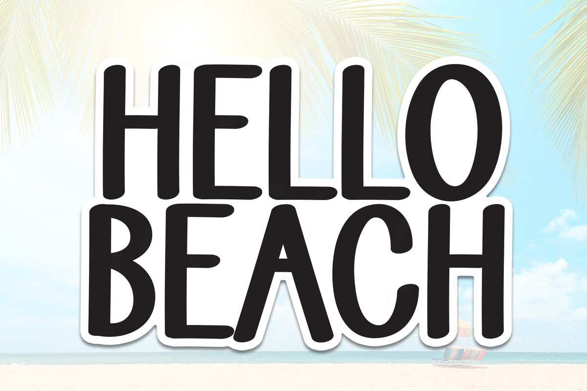 Schriftart Hello Beach