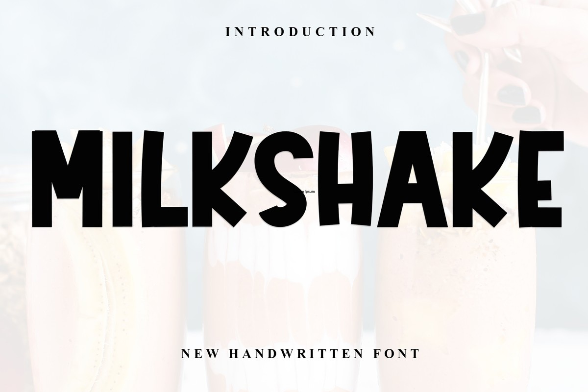 Schriftart Milkshake