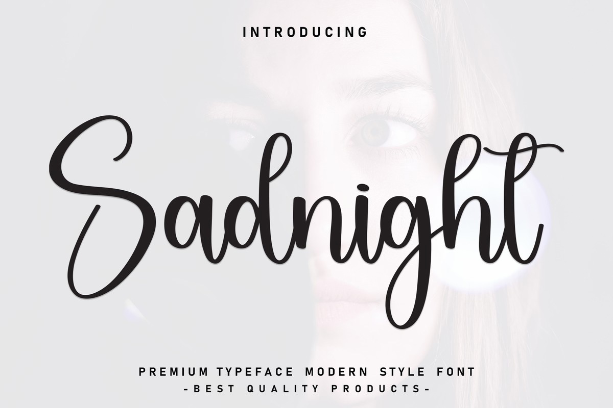 Schriftart Sadnight