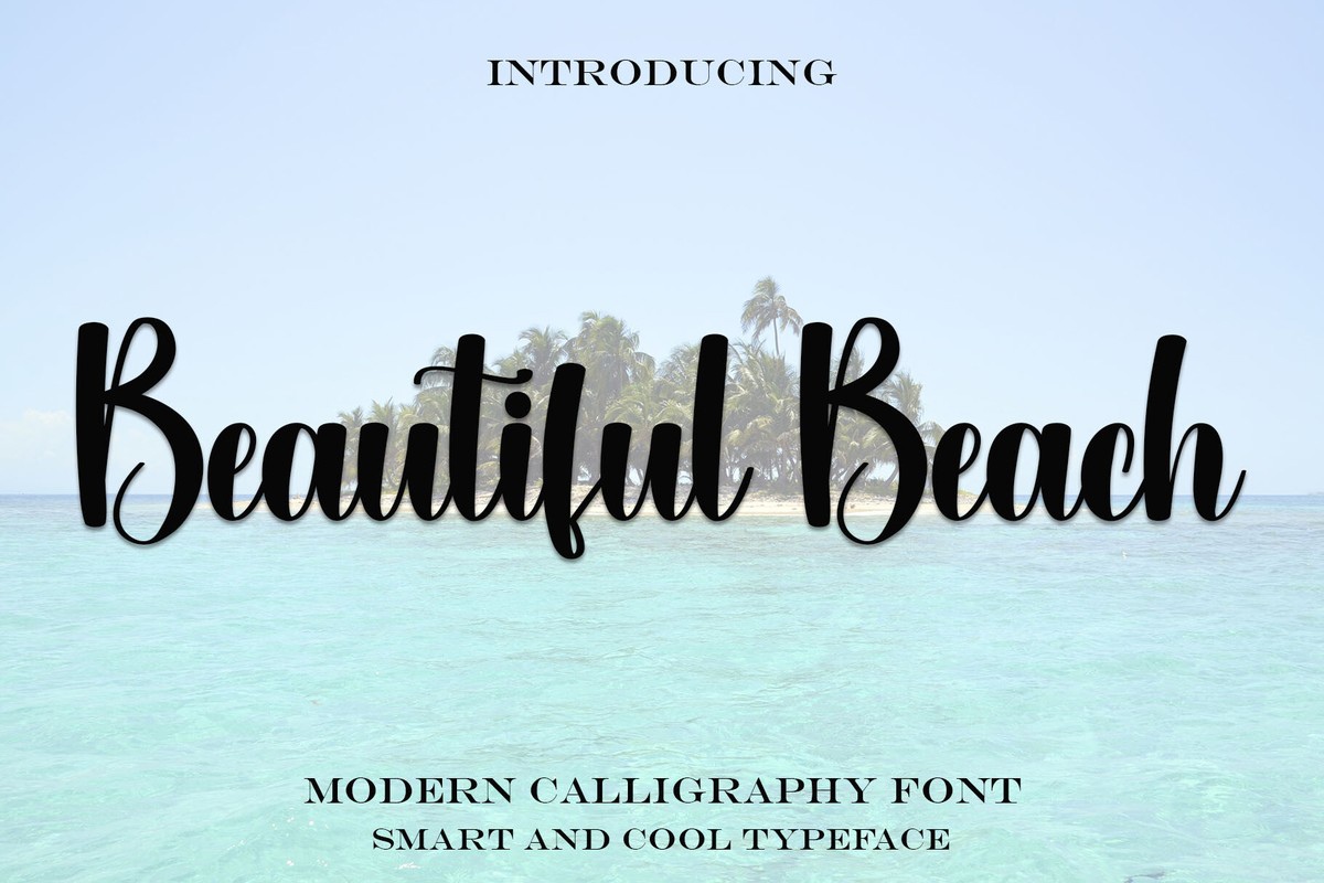 Schriftart Beautiful Beach