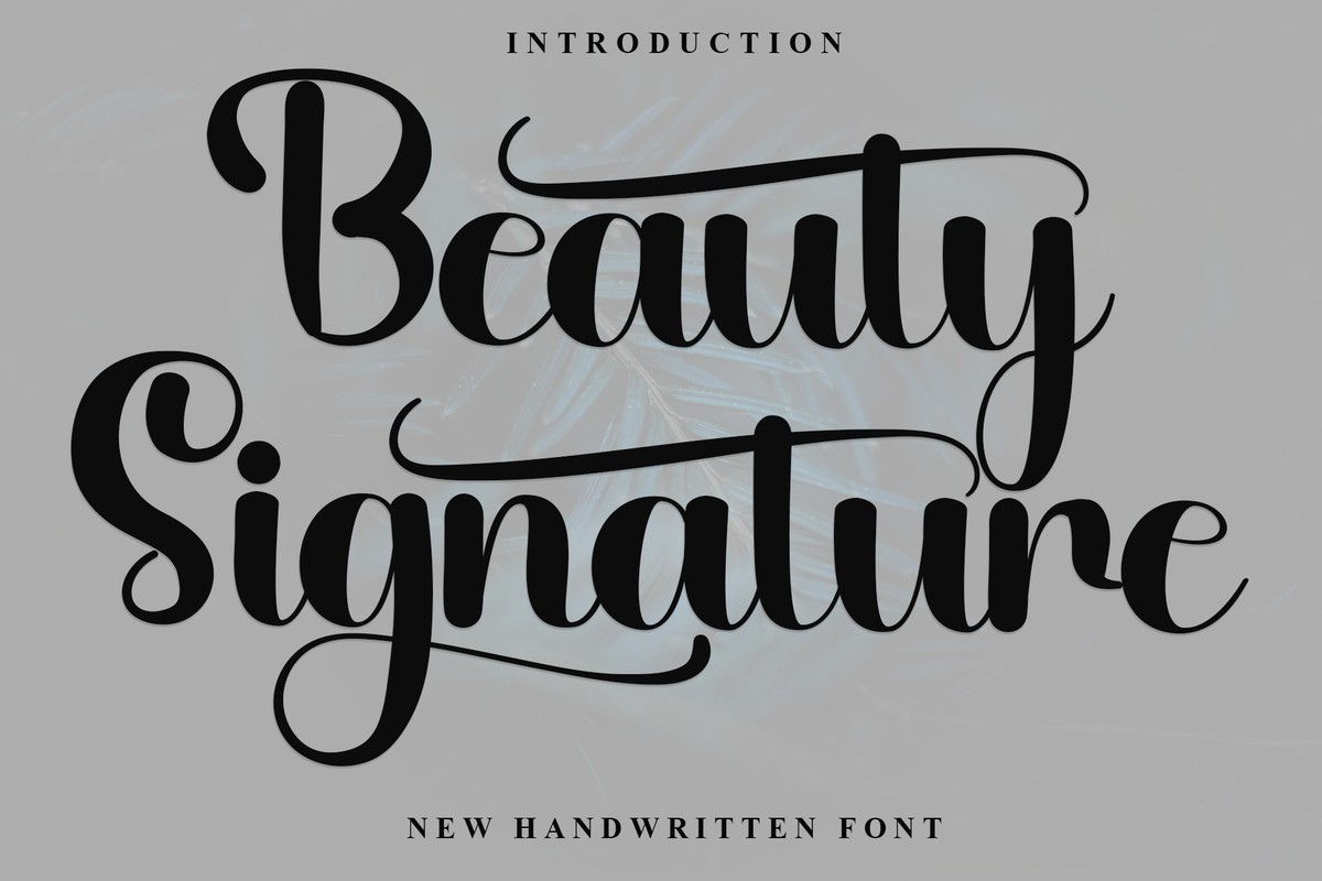 Schriftart Beauty Signature