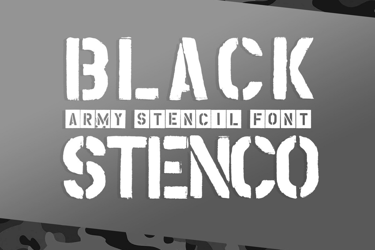 Schriftart Black Stenco