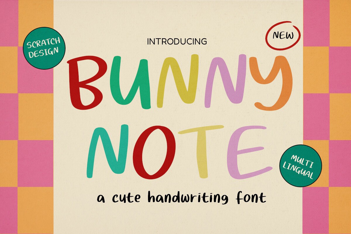 Schriftart Bunnynote