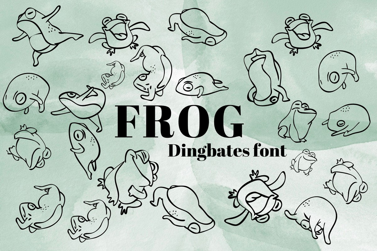 Schriftart Frog