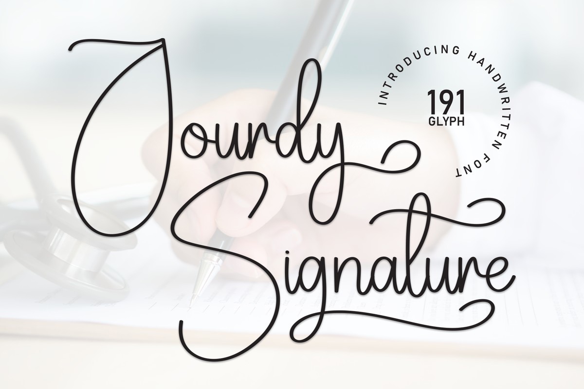 Schriftart Jourdy Signature